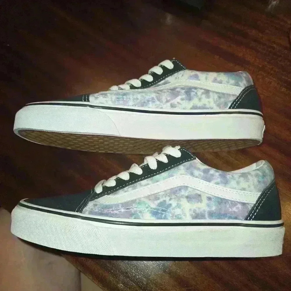 Vans Old Skool English Lavender Purple Blue Womens Size 7.5 Mens Size 6 - Picture 5 of 11